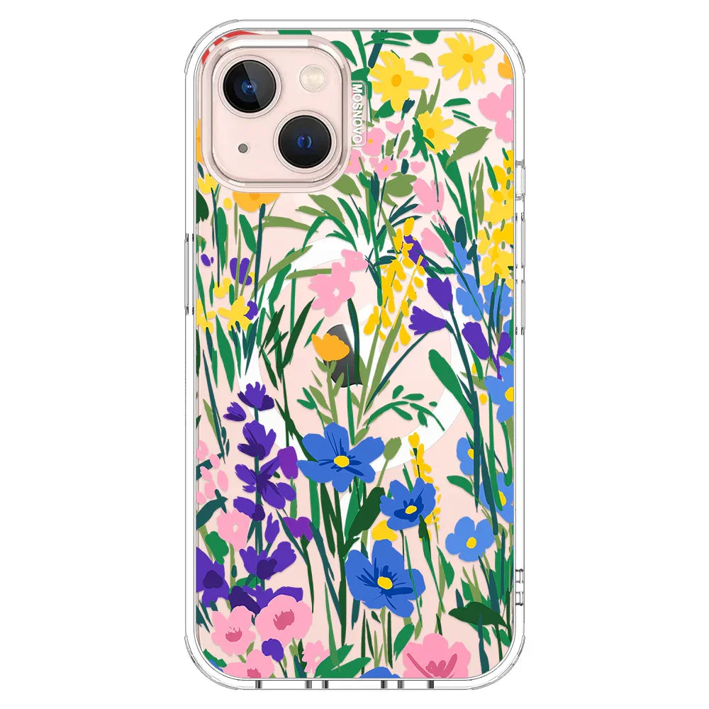 Spring Flower Phone Case - iPhone 13 Case Clear With MagSafe