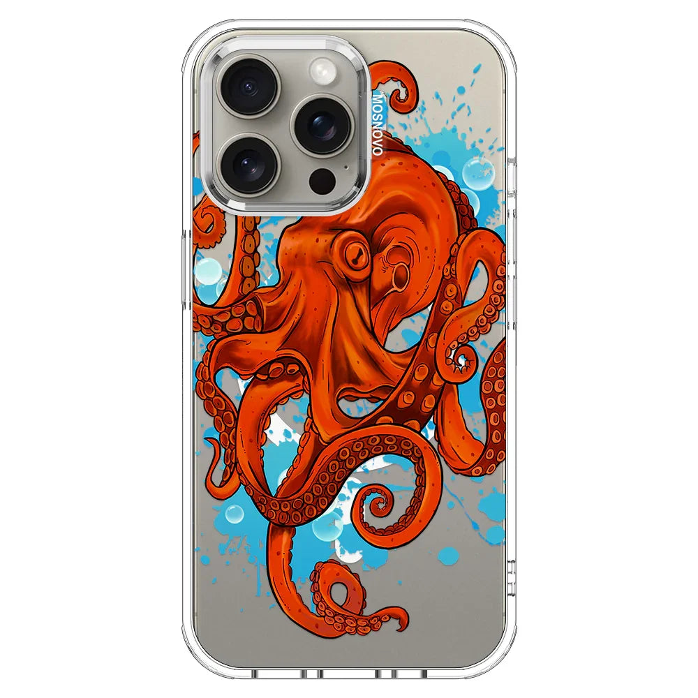 Octopus Phone Case - iPhone 15 Pro Max Case Clear With MagSafe
