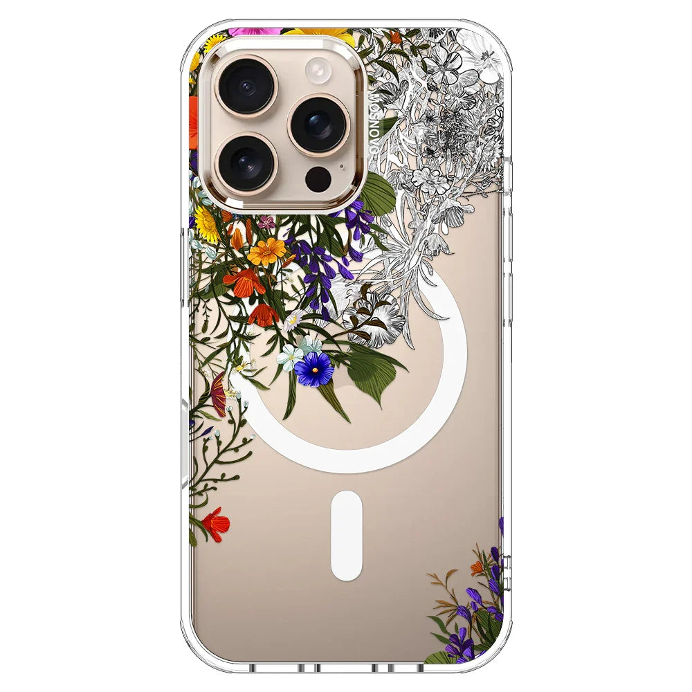 Spring Meadow Phone Case - iPhone 16 Pro Max Case Clear With MagSafe