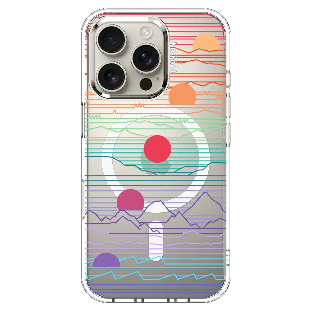 Sunrise and Sunset Phone Case - iPhone 16 Pro Case Clear With MagSafe