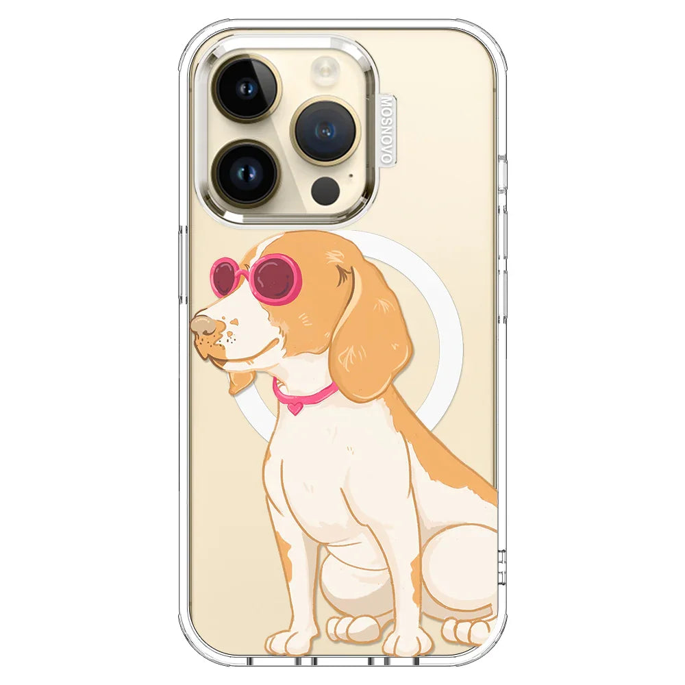 Cute Beagle Phone Case - iPhone 14 Pro Case Clear With MagSafe