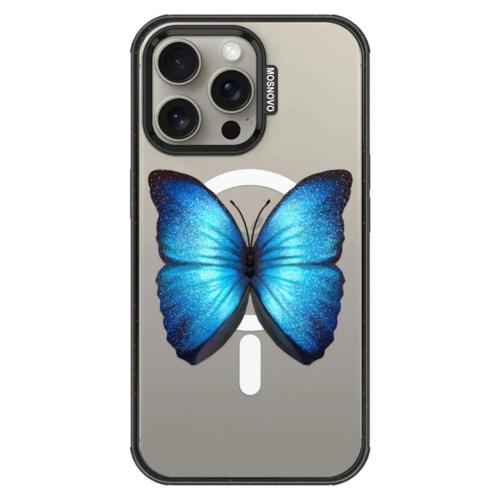 Morphidae Phone Case - iPhone 15 Pro Max Case Clear Black ShockStone With MagSafe