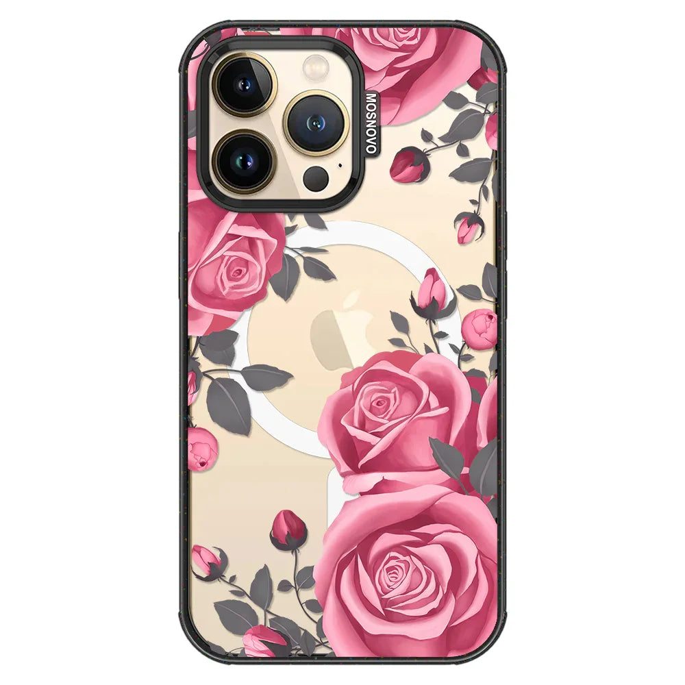 Valentine Phone Case - iPhone 13 Pro Case Clear Black ShockStone With MagSafe