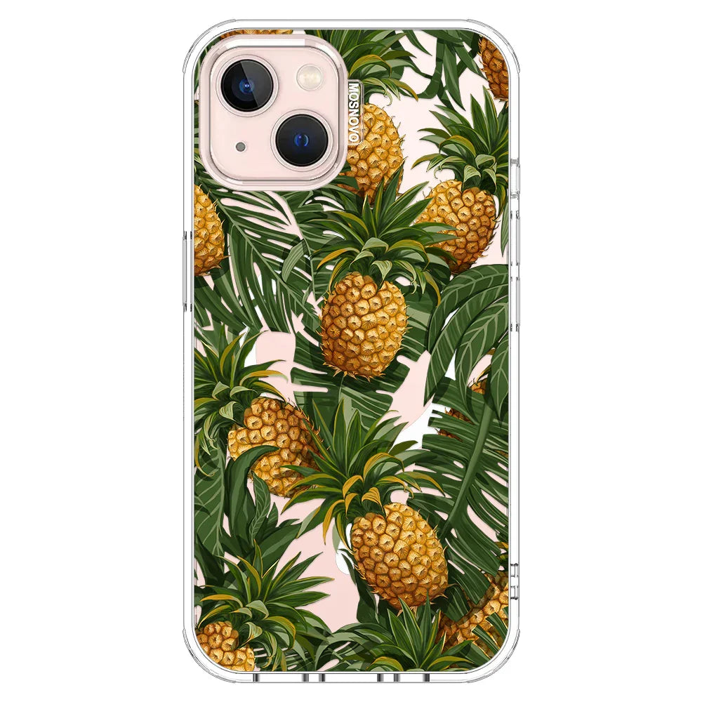 Pineapples Phone Case - iPhone 13 Case Clear With MagSafe
