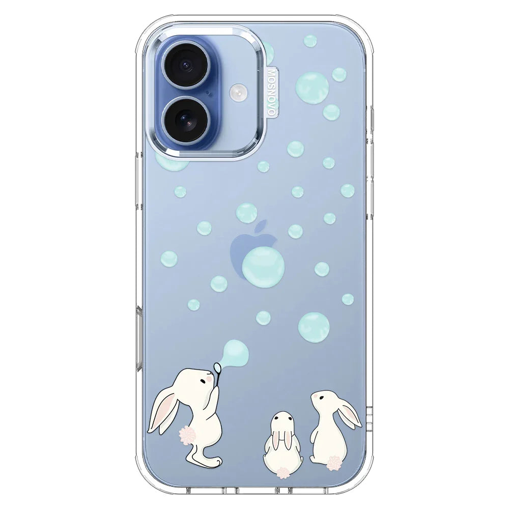 Bunny Blow Bubble Phone Case - iPhone 17 Case MOSNOVO Bunny Blow Bubble Phone Case - iPhone 17 Case MOSNOVO