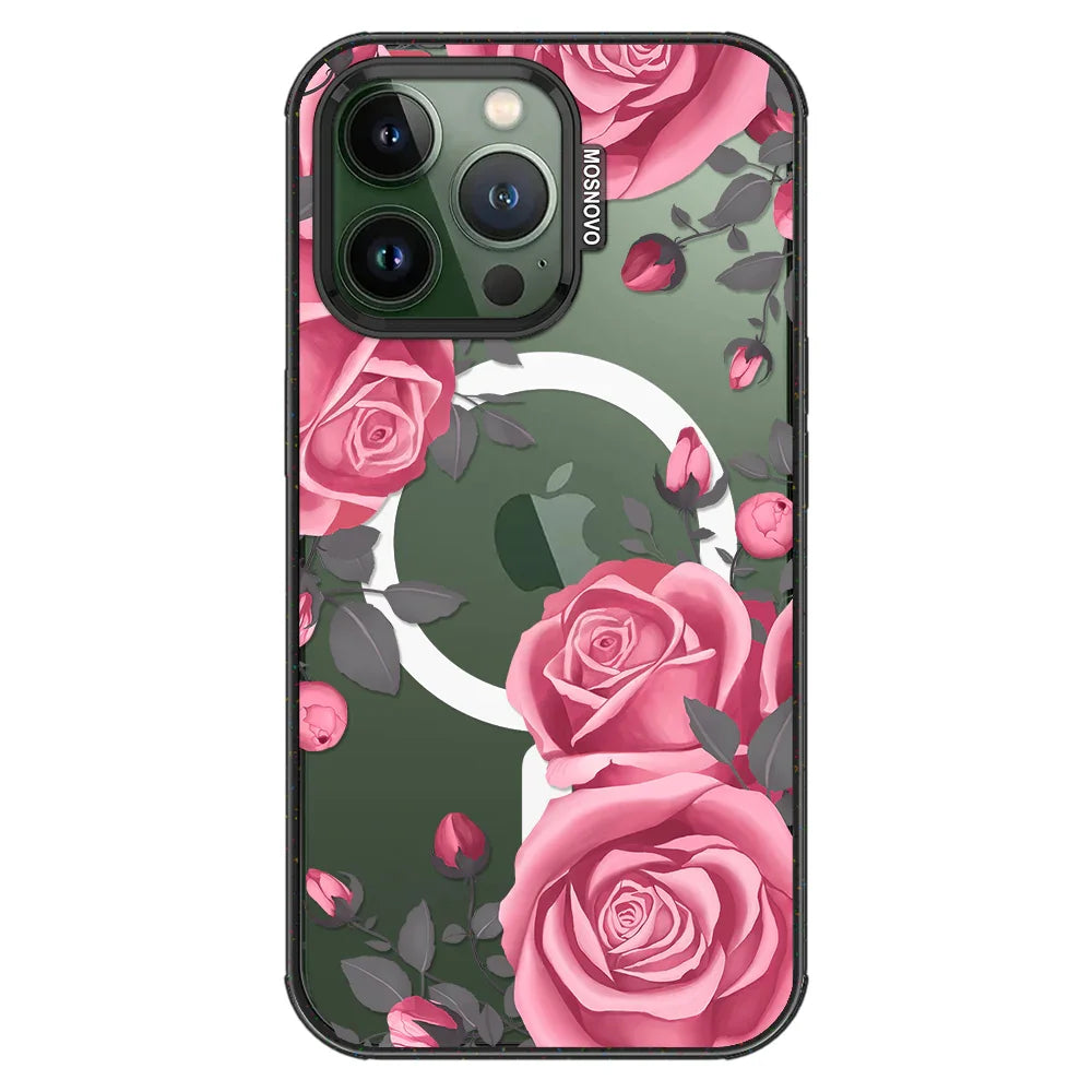 Valentine Phone Case - iPhone 13 Pro Case Clear Black ShockStone With MagSafe