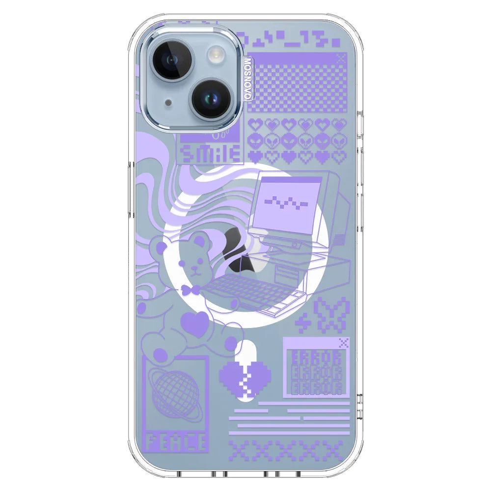 Y2K Aesthetic Phone Case - iPhone 14 Case Clear With MagSafe