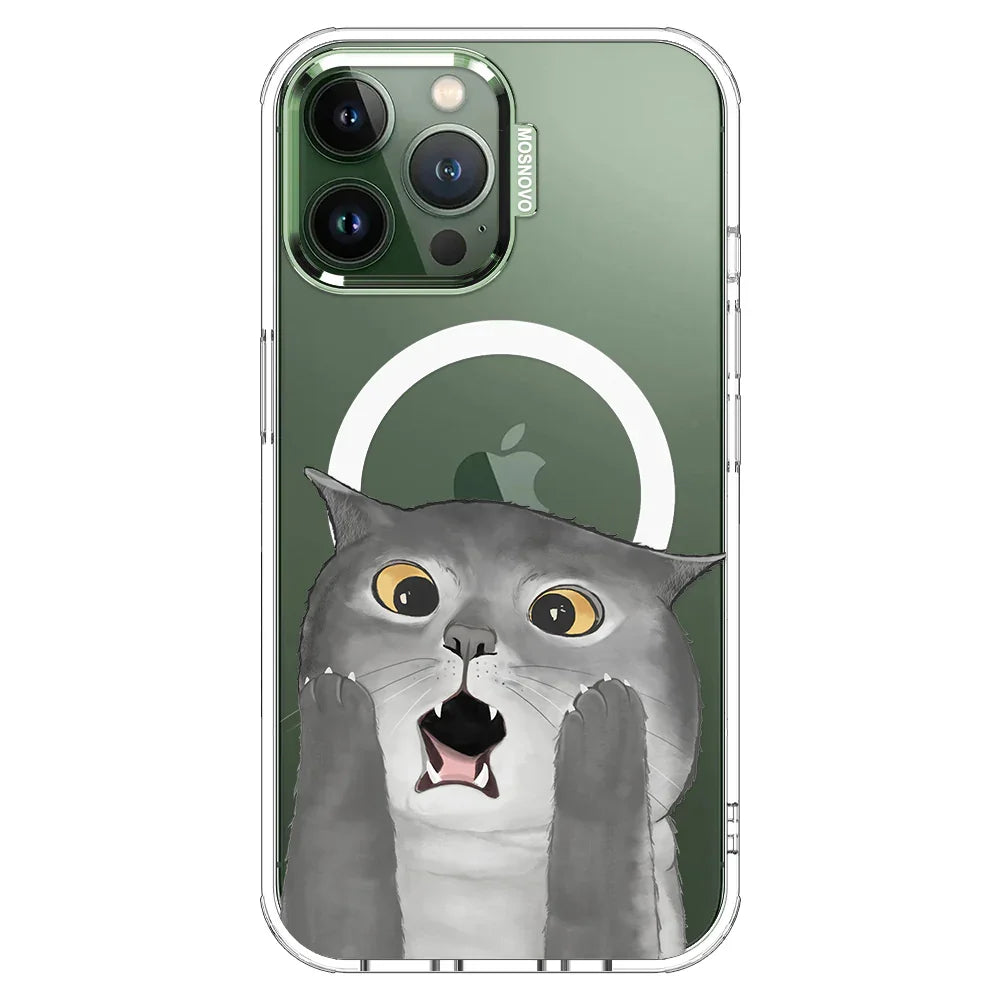 OMG Cat Phone Case - iPhone 13 Pro Max Case Clear With MagSafe