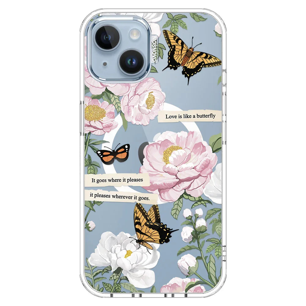 Bloom Phone Case - iPhone 14 Case Clear With MagSafe
