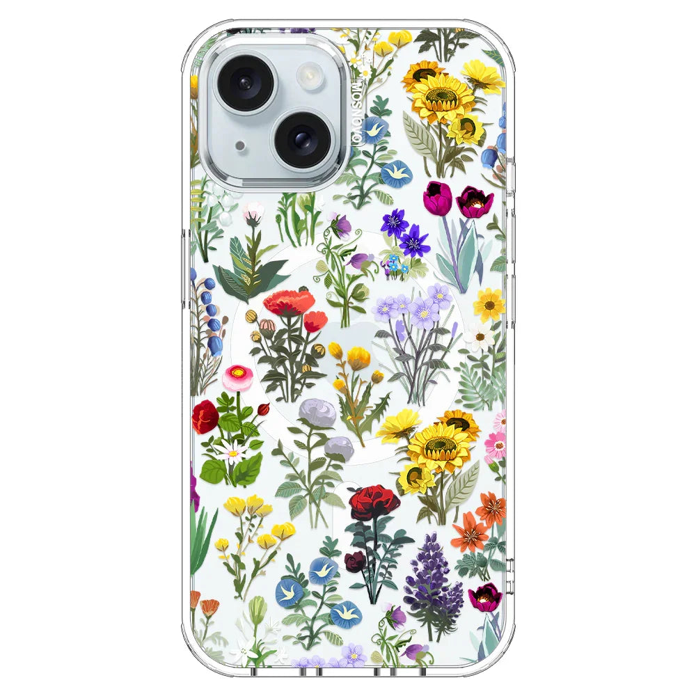 Wildflowers Phone Case - iPhone 15 Plus Case Clear With MagSafe