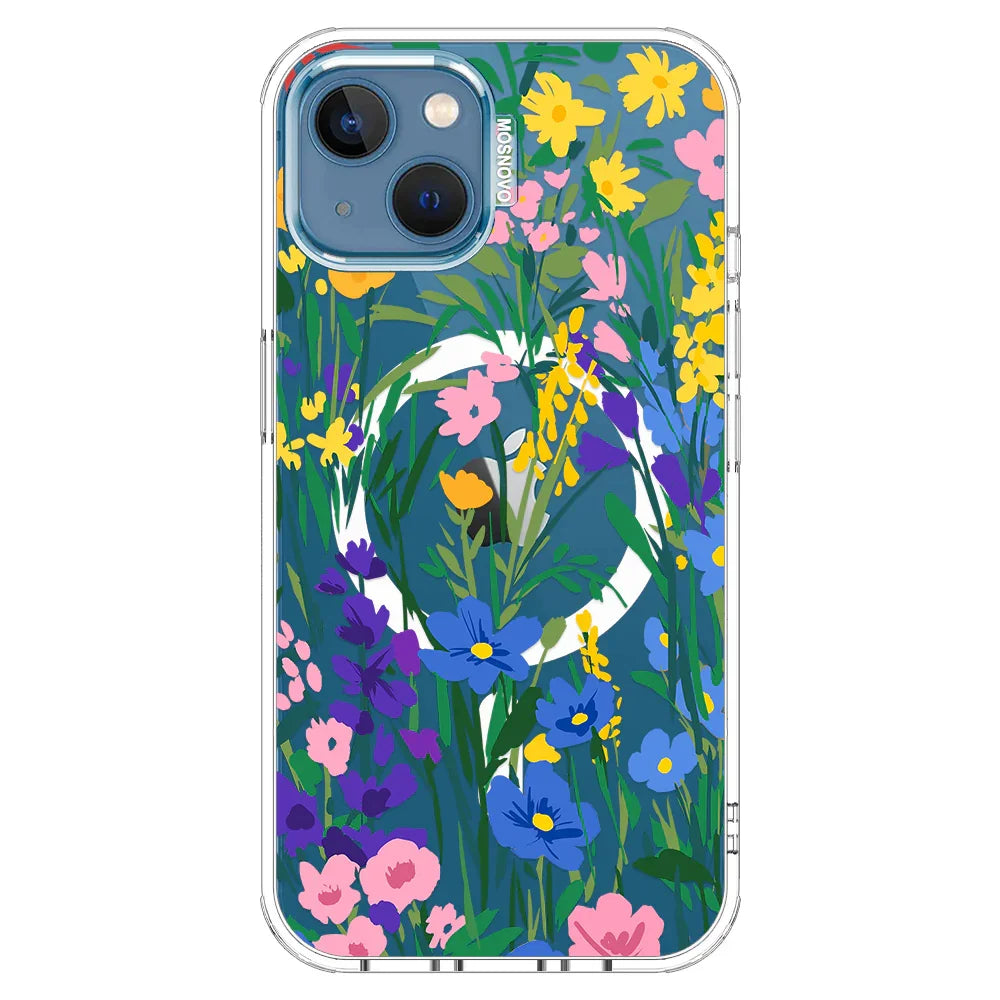 Spring Flower Phone Case - iPhone 13 Case Clear With MagSafe