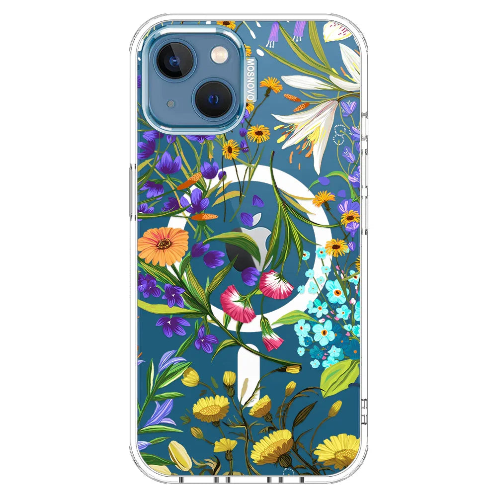 Summer Flower Holidays Phone Case - iPhone 13 Case Clear With MagSafe