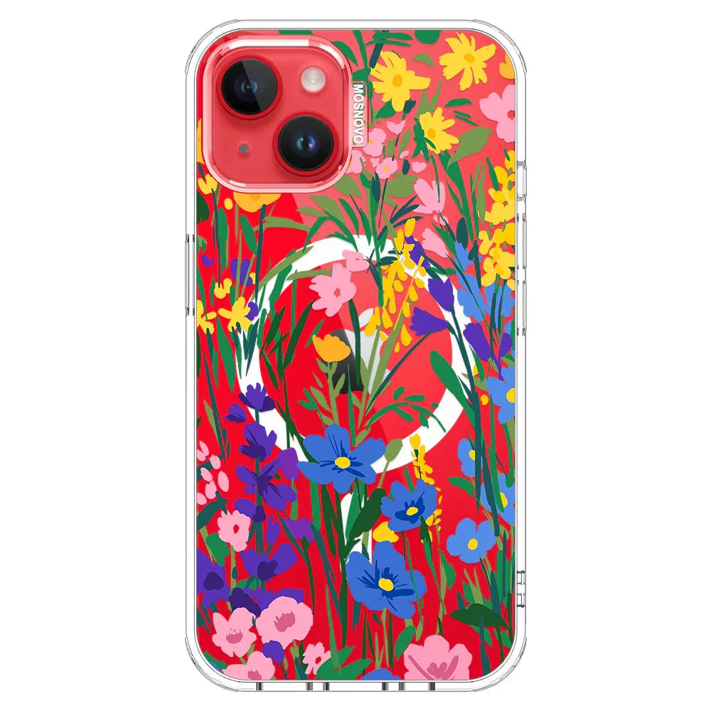 Spring Flower Phone Case - iPhone 13 Case Clear With MagSafe