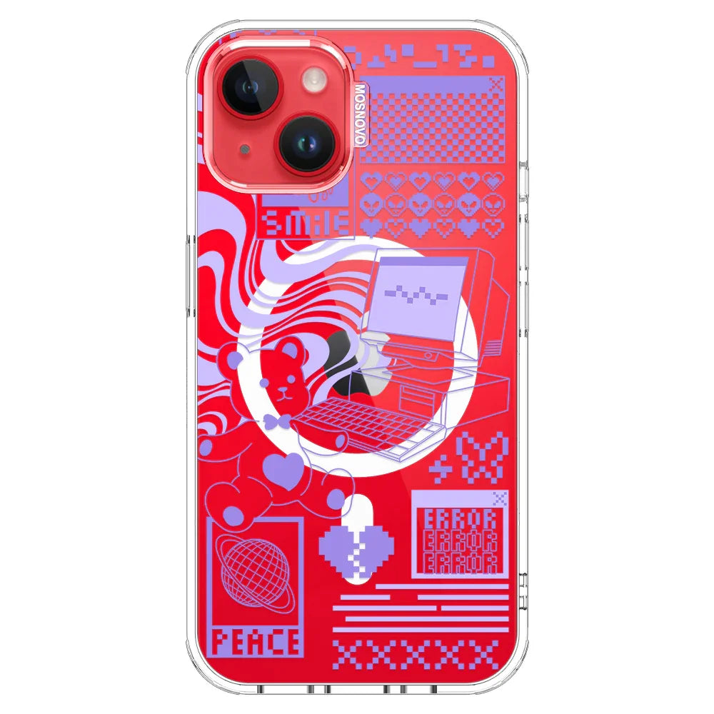 Y2K Aesthetic Phone Case - iPhone 14 Case Clear With MagSafe