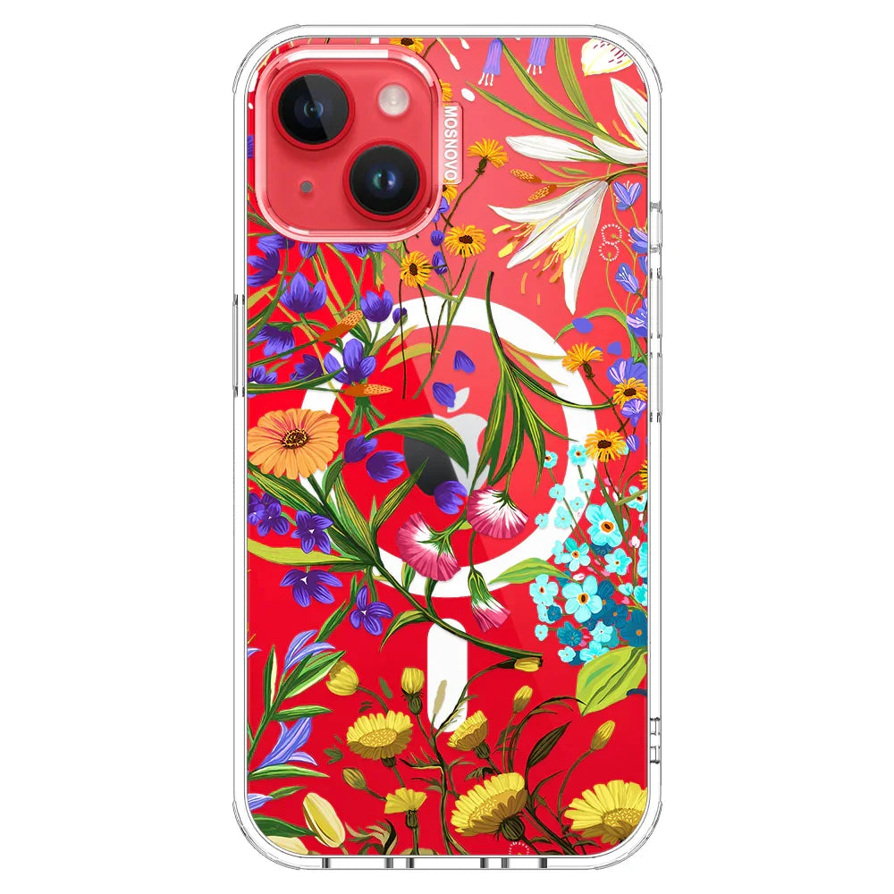 Summer Flower Holidays Phone Case - iPhone 13 Case Clear With MagSafe