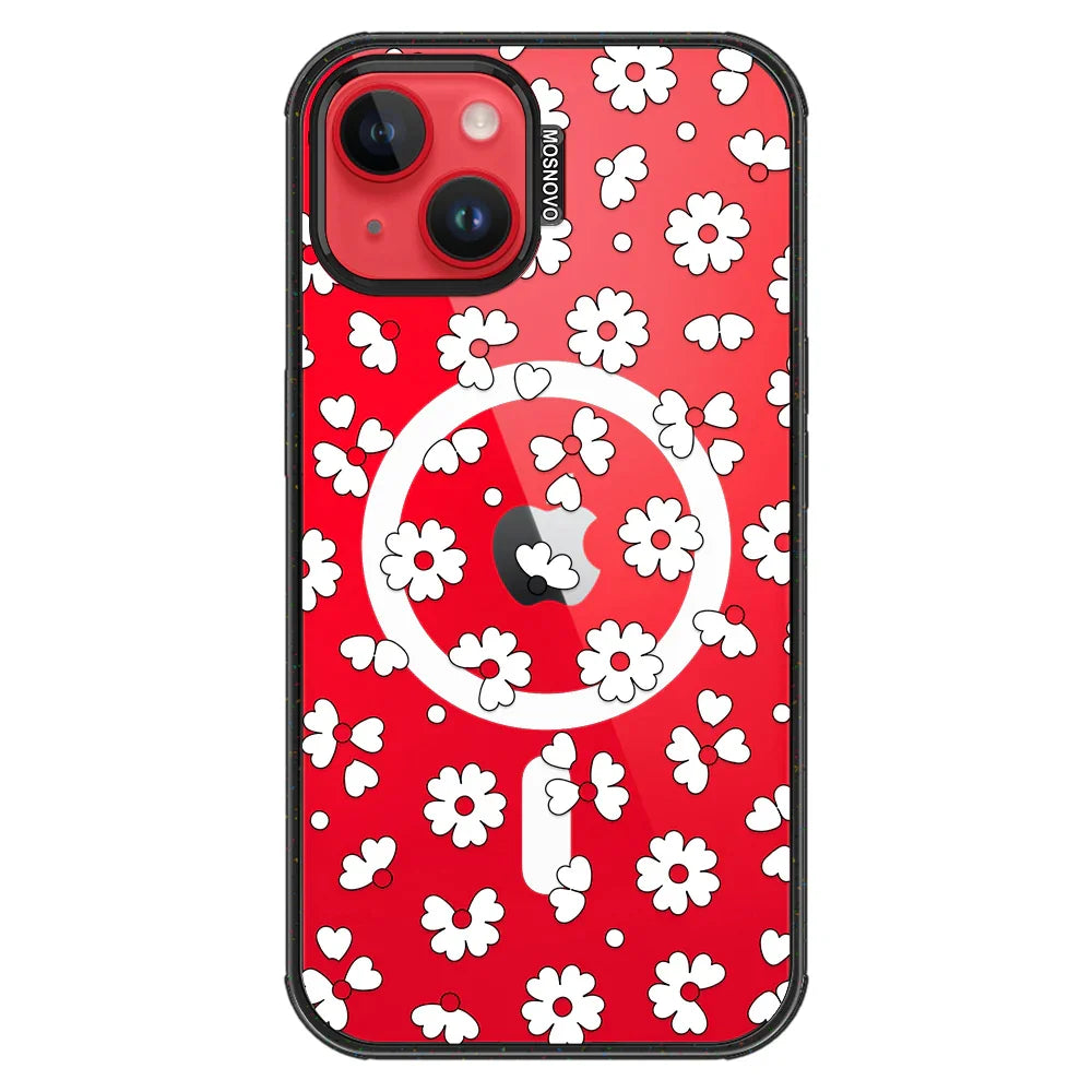 Floret Phone Case - iPhone 13 Case Clear Black ShockStone With MagSafe