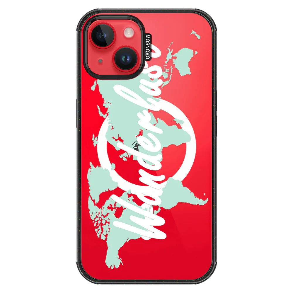 Wanderlust Phone Case - iPhone 13 Case Clear Black ShockStone With MagSafe