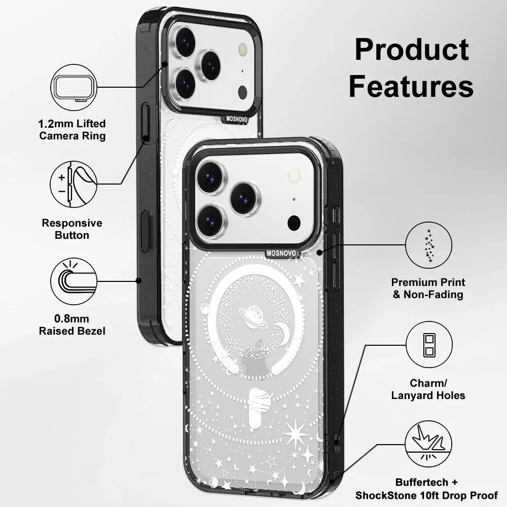 White Galaxy Phone Case - iPhone 17 Pro Case