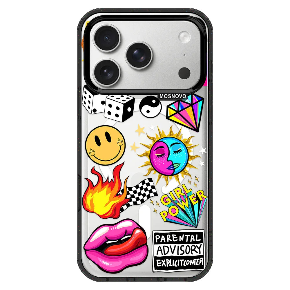 Funky Stickers Phone Case - iPhone 17 Pro Case – MOSNOVO
