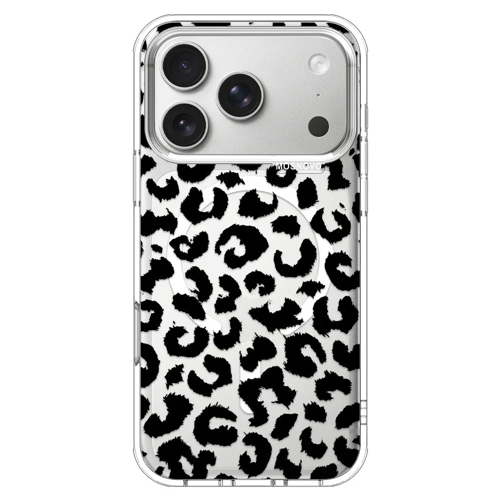 Black Leopard Print Phone Case - iPhone 17 Pro Case – MOSNOVO