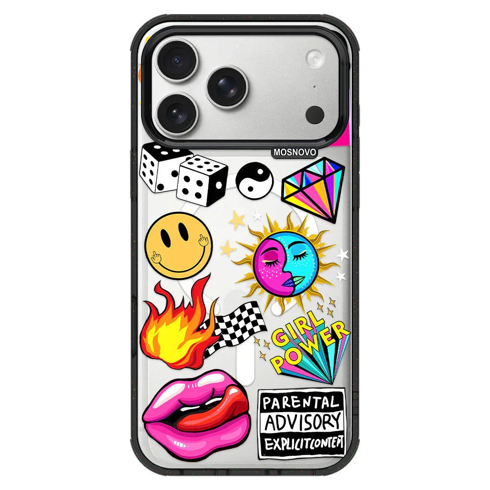 Funky Stickers Phone Case - iPhone 17 Pro Max Case – MOSNOVO