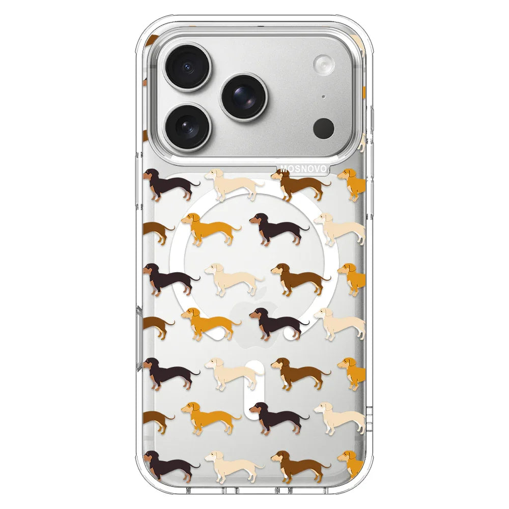 Cute Dachshund Phone Case - iPhone 17 Pro Case MOSNOVO Cute Dachshund Phone Case - iPhone 17 Pro Case MOSNOVO