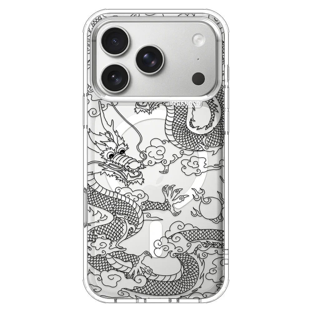 Black Dragon Phone Case - iPhone 17 Pro Case MOSNOVO Black Dragon Phone Case - iPhone 17 Pro Case MOSNOVO