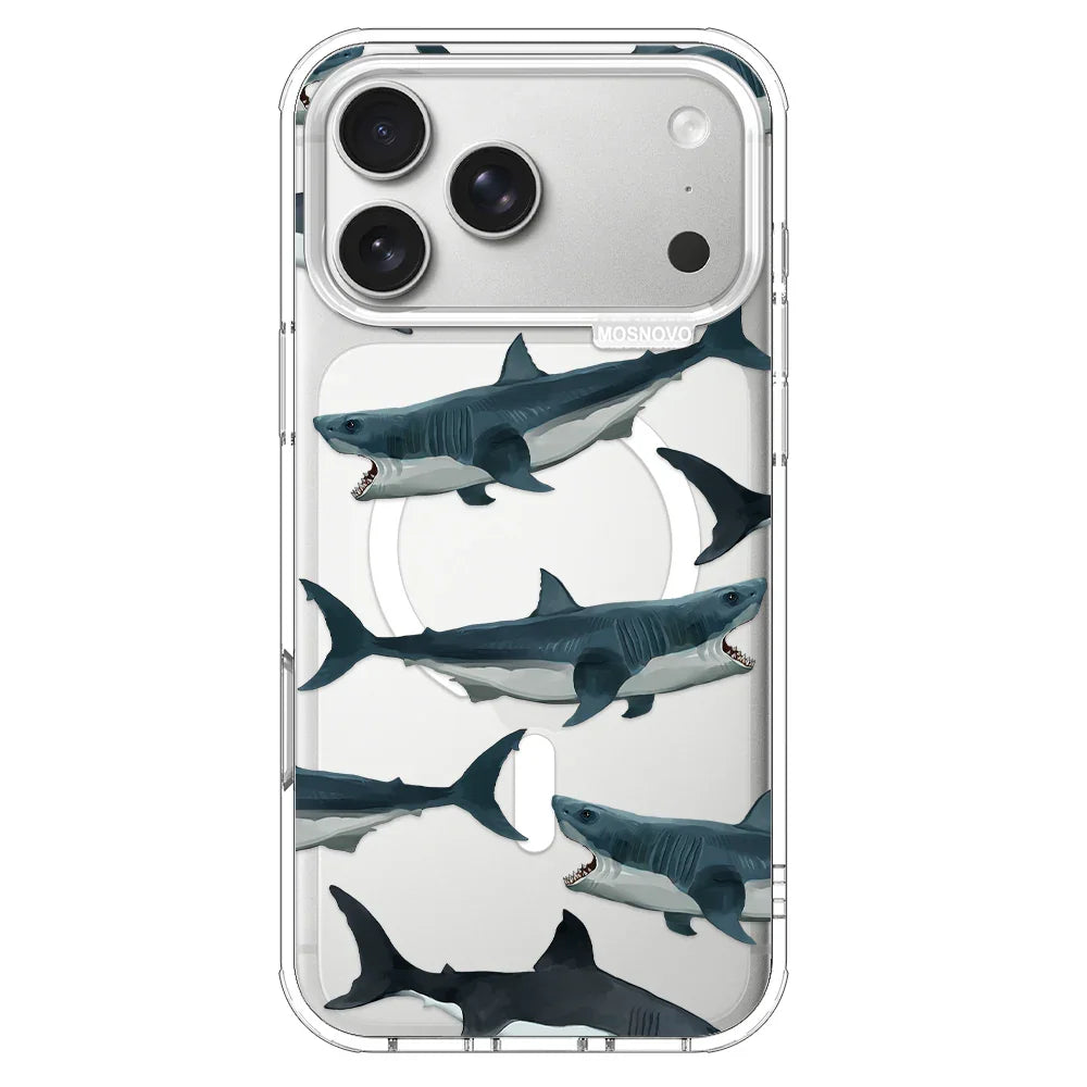 Great White Shark Phone Case - iPhone 17 Pro Max Case MOSNOVO Great White Shark Phone Case - iPhone 17 Pro Max Case MOSNOVO