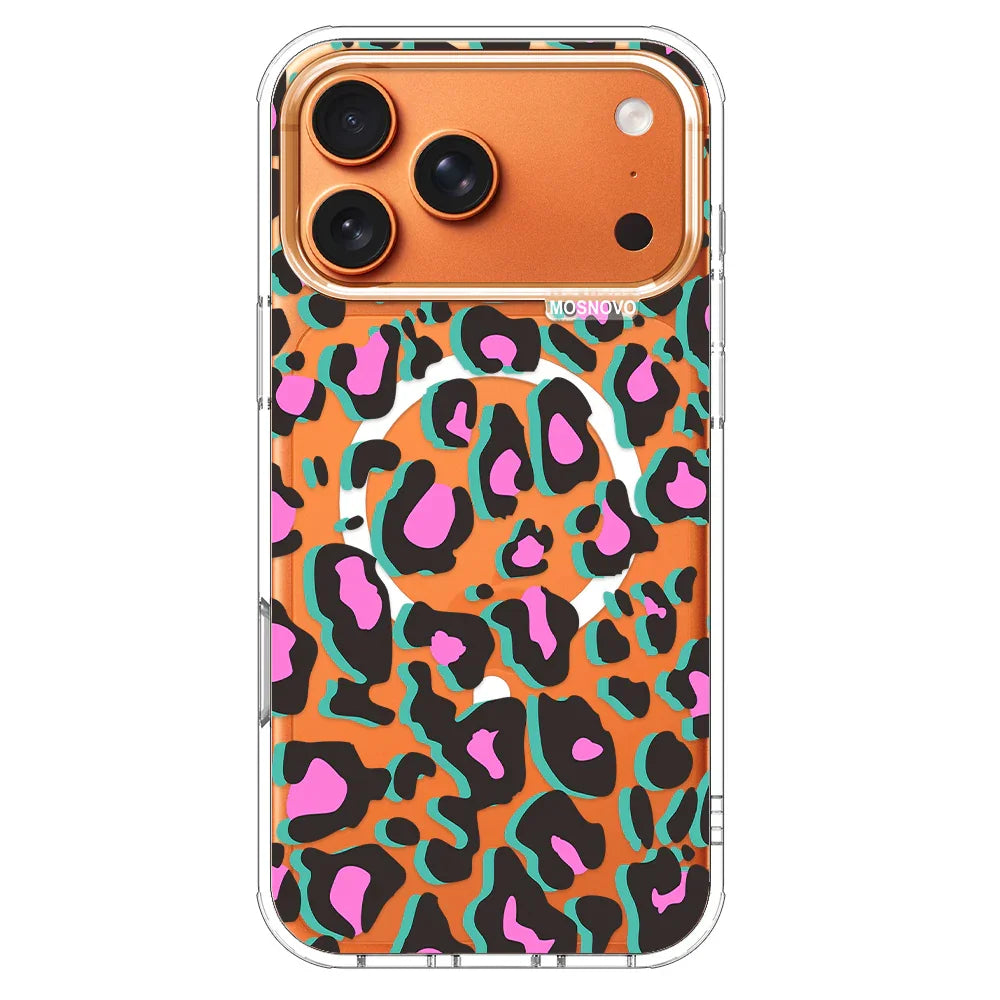 Hot Pink Leopard Print Phone Case - iPhone 17 Pro Max Case  MOSNOVO