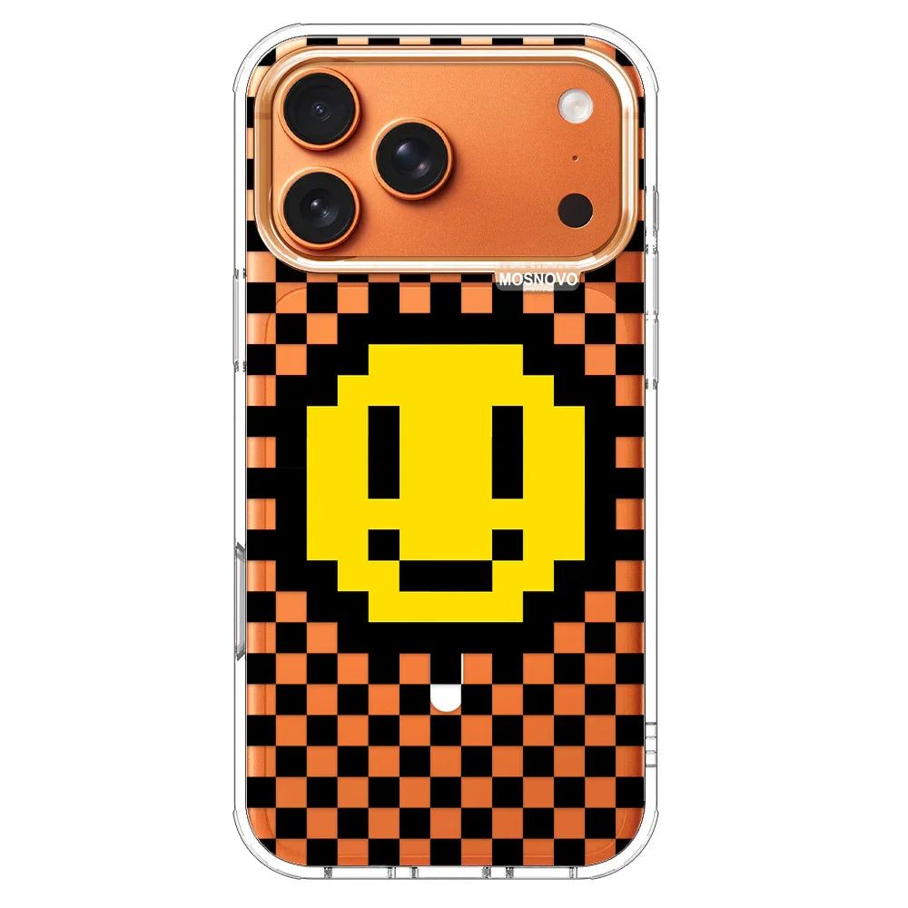 Smile Checkered Phone Case - iPhone 17 Pro Max Case MOSNOVO Smile Checkered Phone Case - iPhone 17 Pro Max Case MOSNOVO
