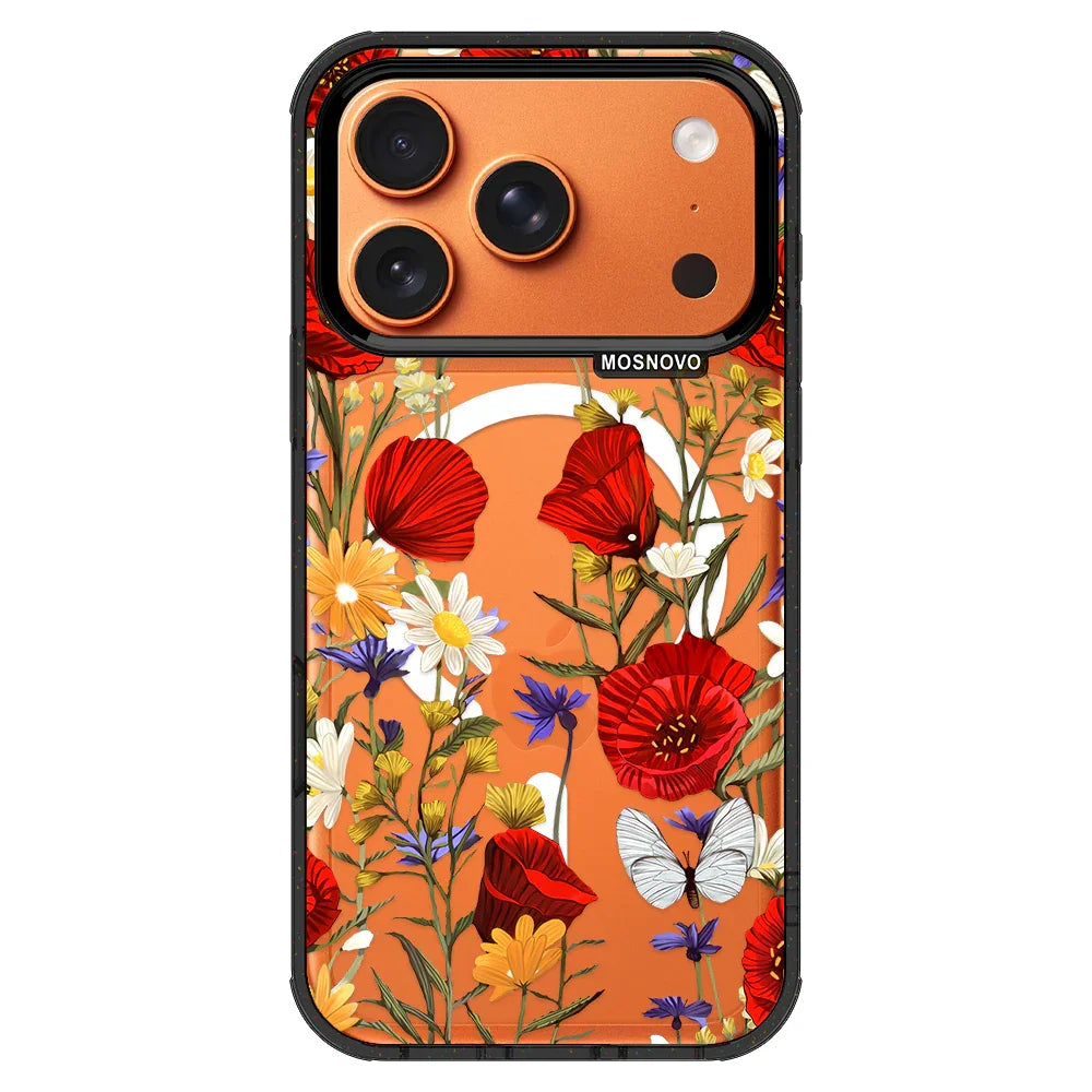 Poppy Floral Phone Case - iPhone 17 Pro Case – MOSNOVO