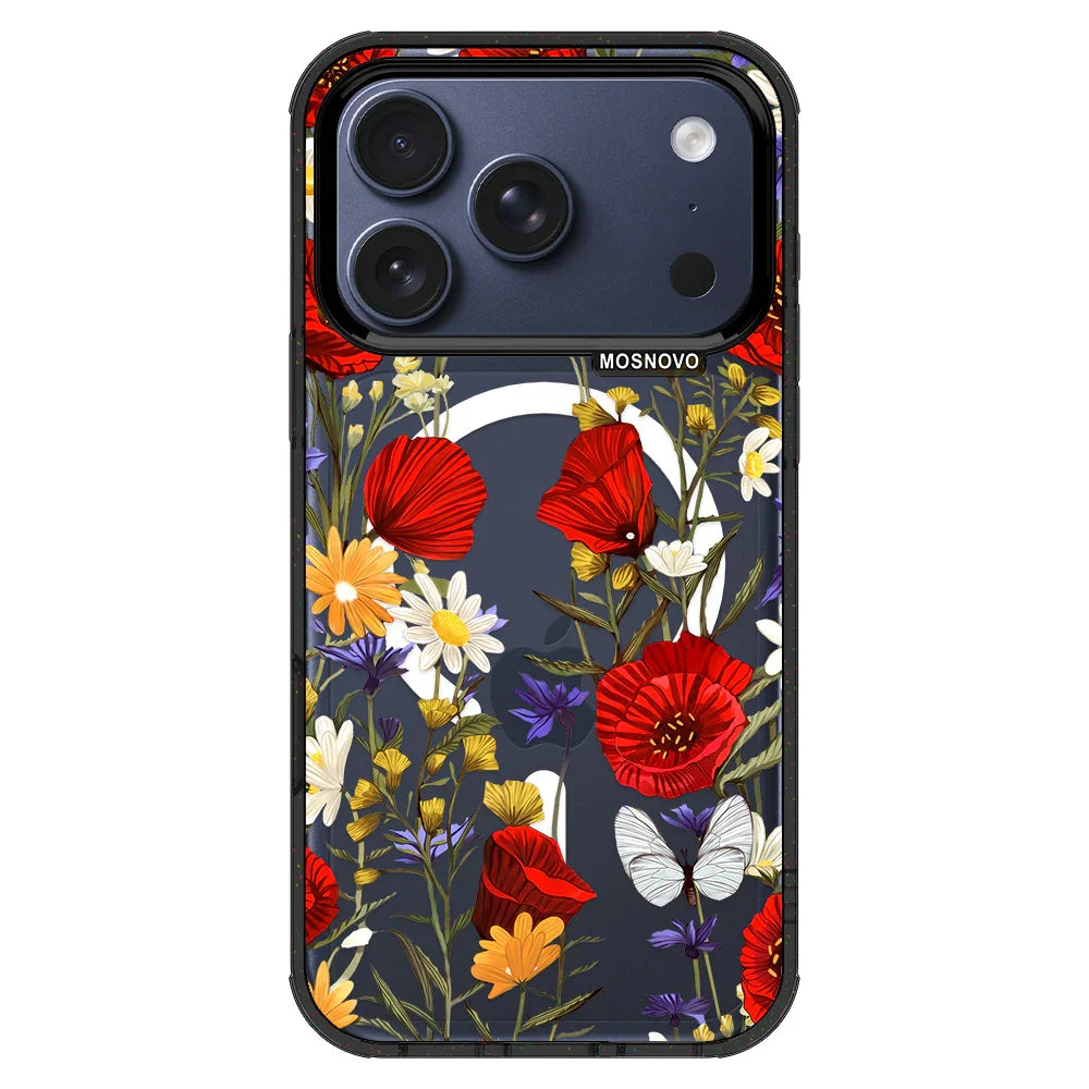 Poppy Floral Phone Case - iPhone 17 Pro Case – MOSNOVO