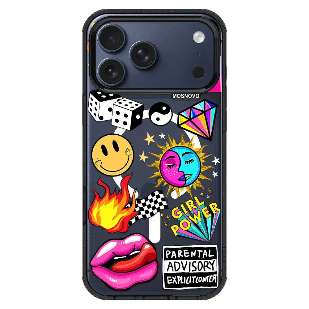 Funky Stickers Phone Case - iPhone 17 Pro Max Case – MOSNOVO