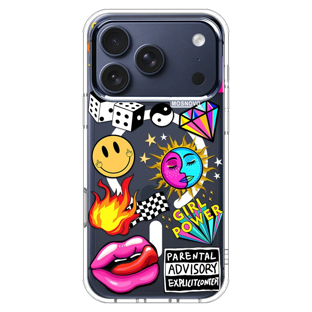 Funky Stickers Phone Case - iPhone 17 Pro Case – MOSNOVO