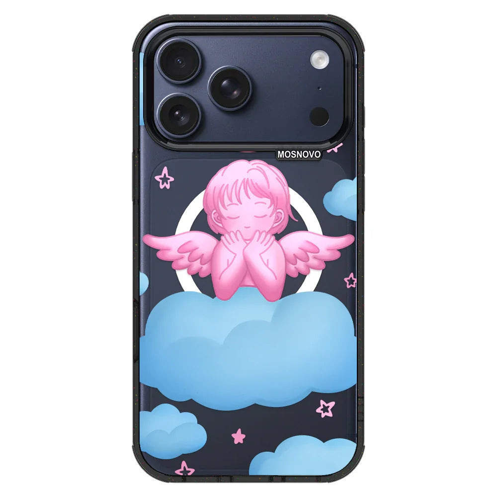 Pink Serenity Angel Phone Case - iPhone 17 Pro Max Case – MOSNOVO
