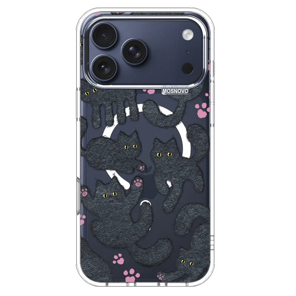 Black Furry Cat Phone Case - iPhone 17 Pro Max Case – MOSNOVO