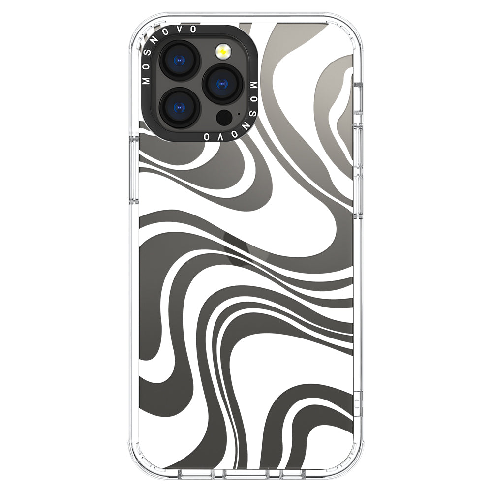 White Swirl Phone Case - iPhone 13 Pro Max Case