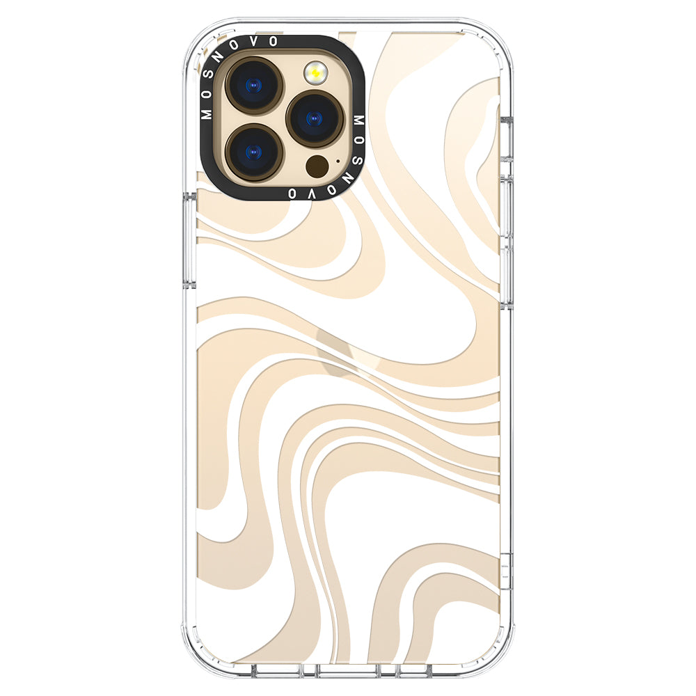 White Swirl Phone Case - iPhone 13 Pro Max Case