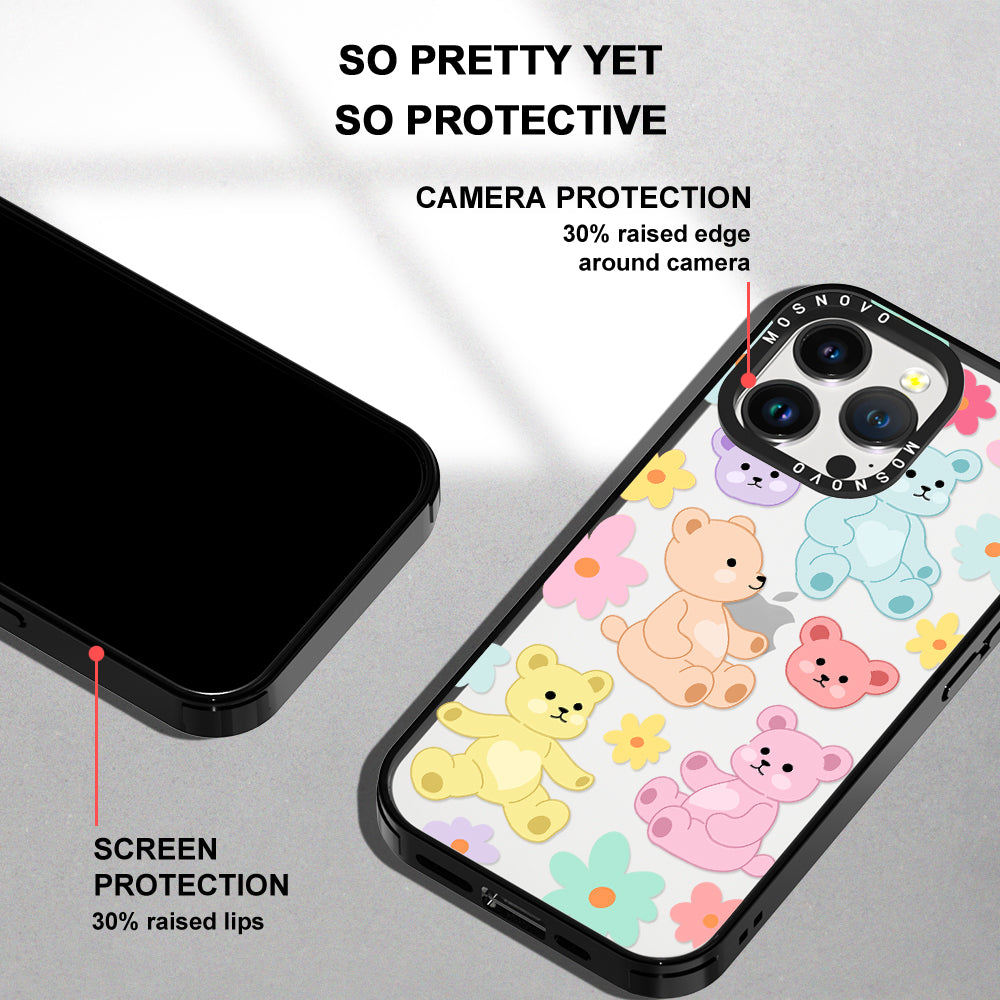 Cute Teddy Bear Phone Case - iPhone 14 Pro Max Case - MOSNOVO