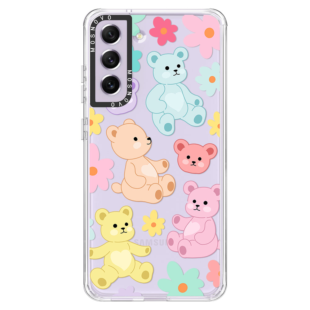 Cute Teddy Bear Phone Case - Samsung Galaxy S21 FE Case - MOSNOVO