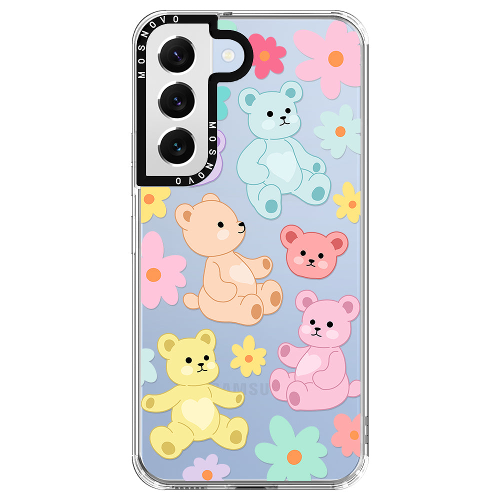 Cute Teddy Bear Phone Case - Samsung Galaxy S22 Case - MOSNOVO