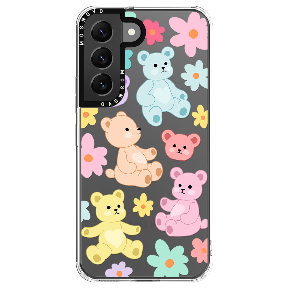 Cute Teddy Bear Phone Case - Samsung Galaxy S22 Case - MOSNOVO