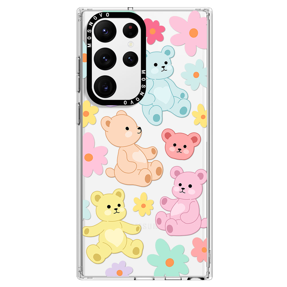 Cute Teddy Bear Phone Case - Samsung Galaxy S22 Ultra Case - MOSNOVO