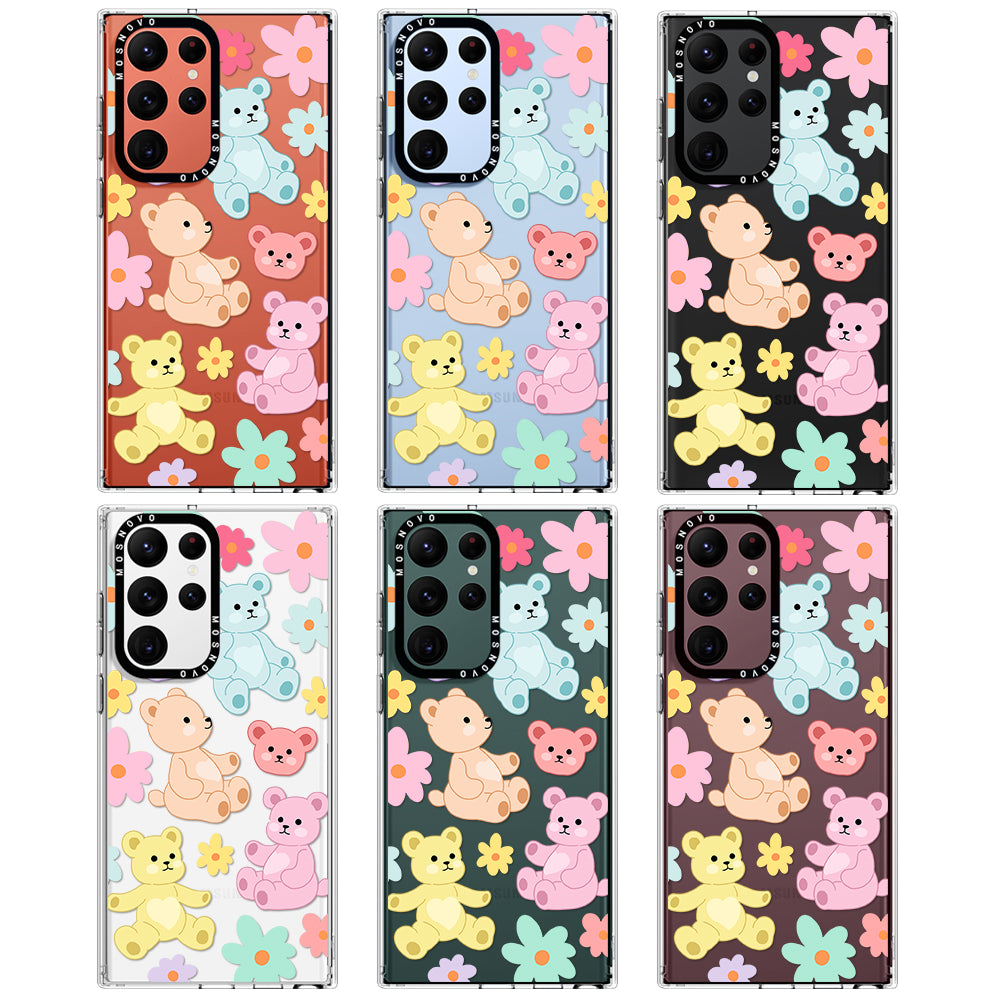 Cute Teddy Bear Phone Case - Samsung Galaxy S22 Ultra Case - MOSNOVO
