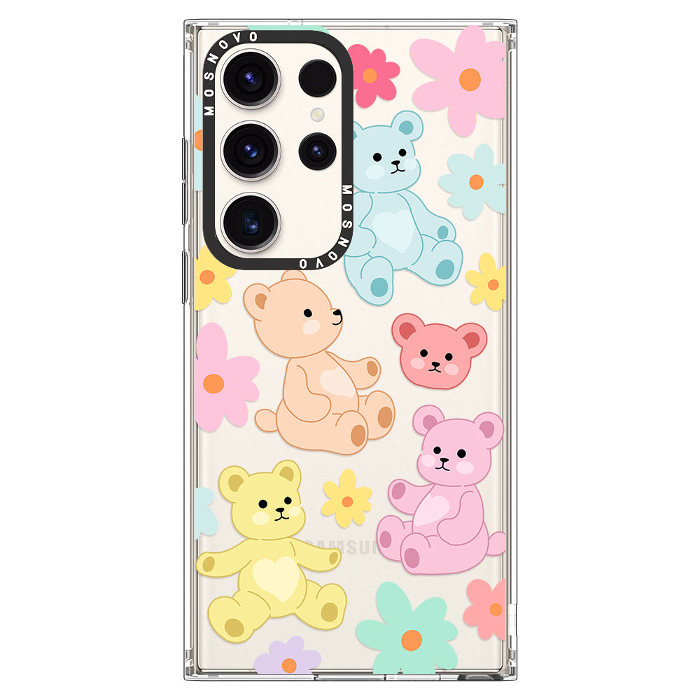 Cute Teddy Bear Phone Case - Samsung Galaxy S23 Ultra Case - MOSNOVO