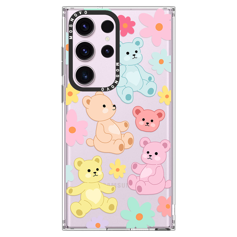 Cute Teddy Bear Phone Case - Samsung Galaxy S23 Ultra Case - MOSNOVO