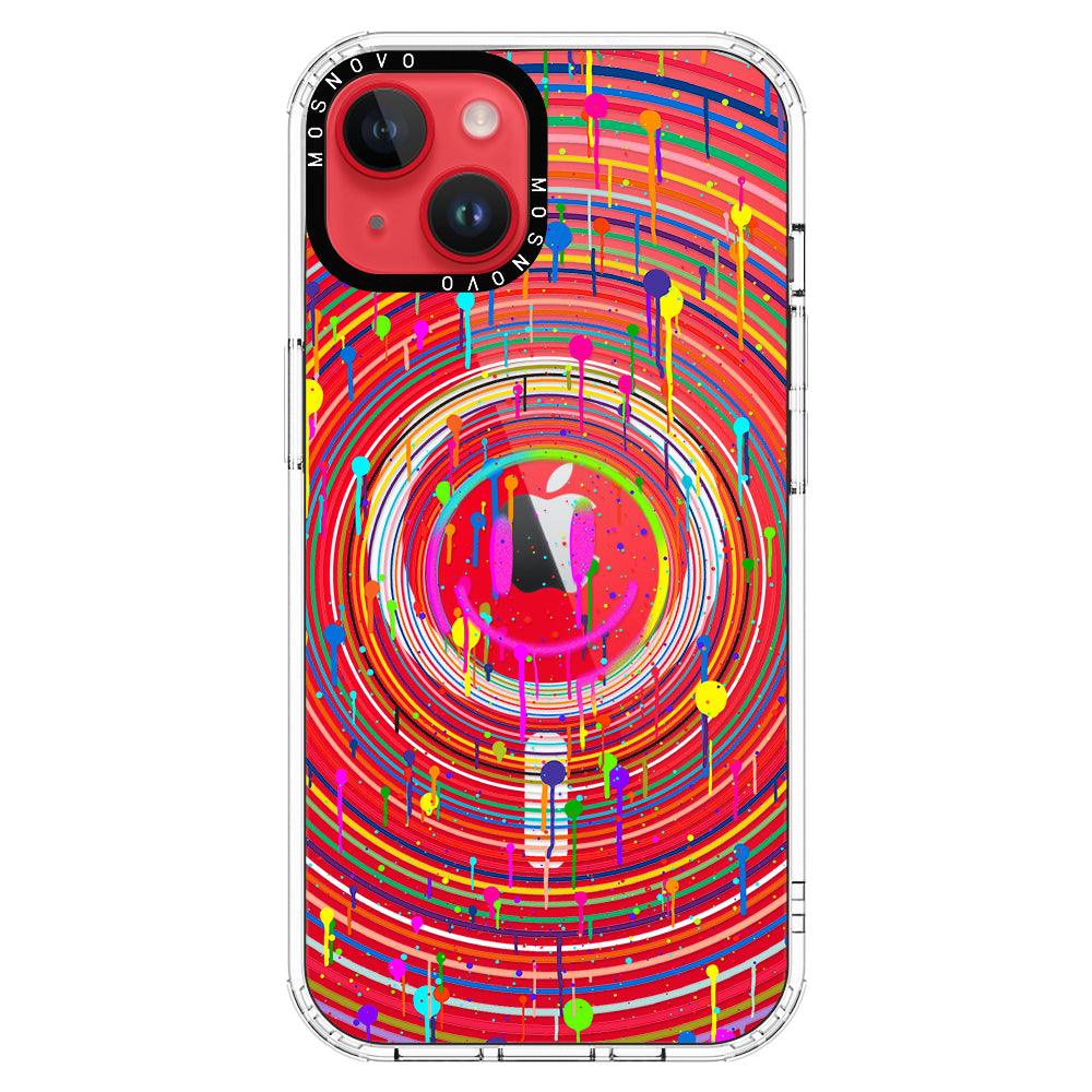 Dripping Smile Art Phone Case - iPhone 14 Plus Case - MOSNOVO