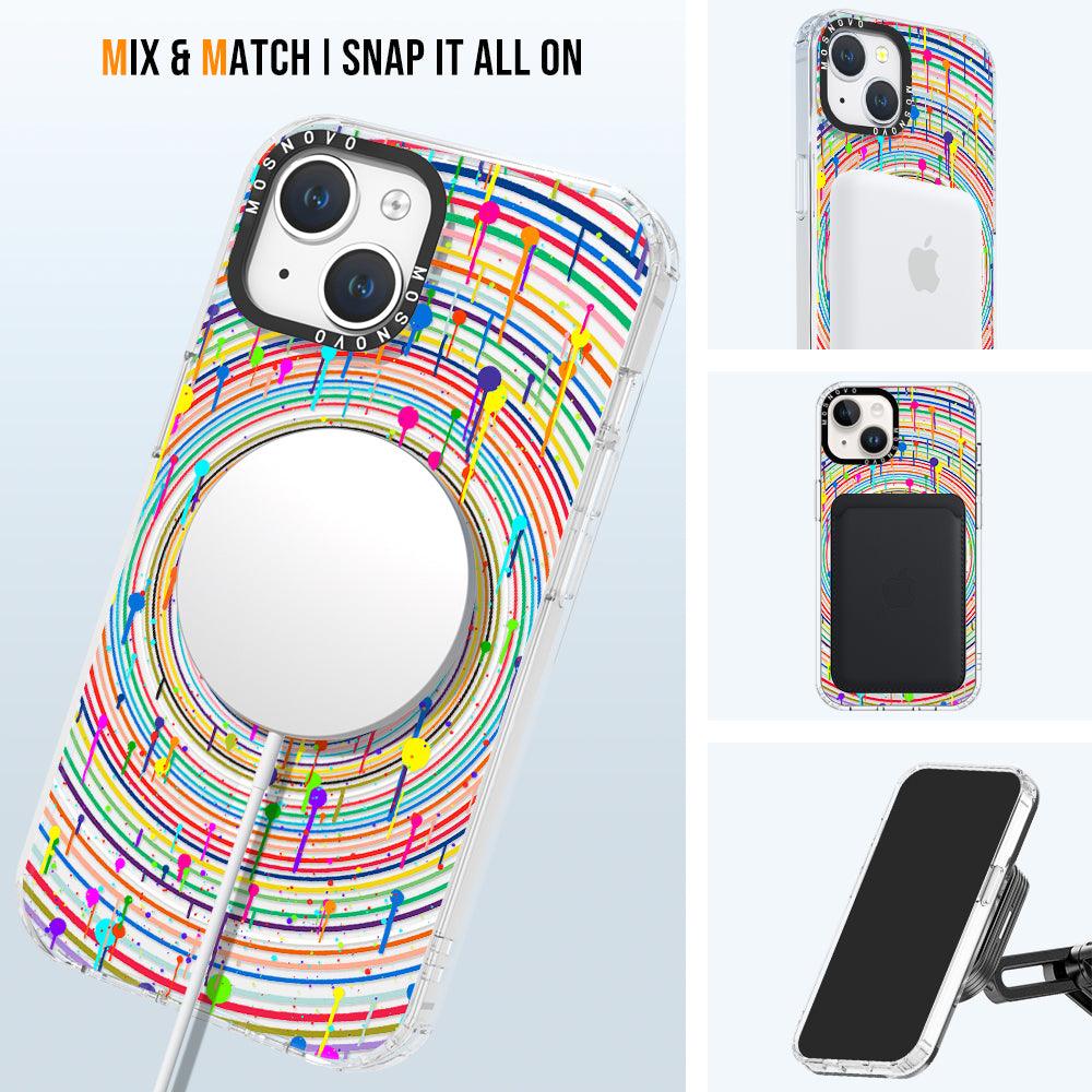 Dripping Smile Art Phone Case - iPhone 14 Plus Case - MOSNOVO