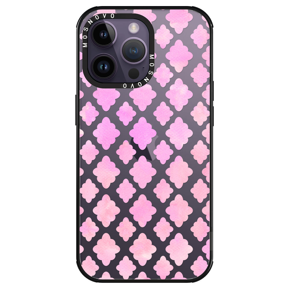 Flower Diamond Pattern Phone Case - iPhone 14 Pro Max Case - MOSNOVO