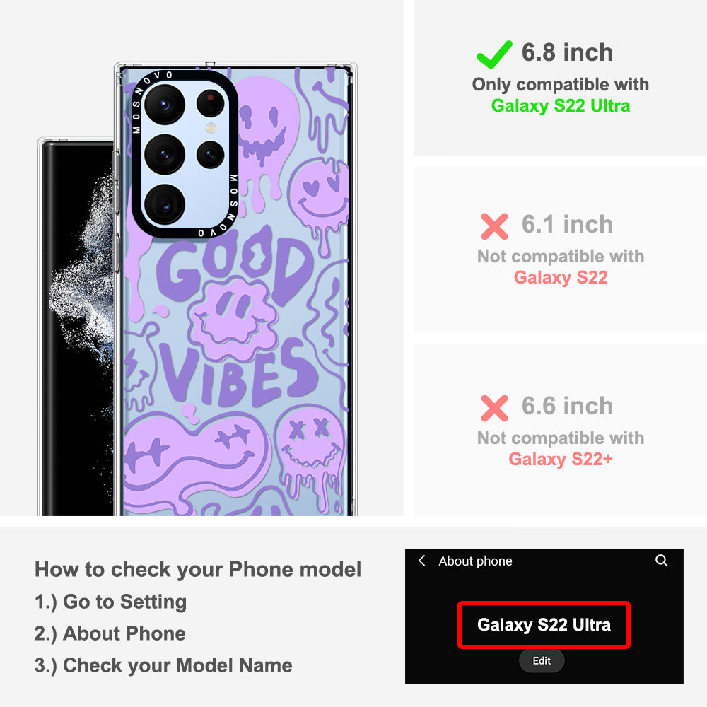 Good Vibes Phone Case - Samsung Galaxy S22 Ultra Case - MOSNOVO